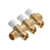 Коллектор универсальный TECE 3/4" х 3/4" Ек, 3 контура, с запорными вентилями 8730007	