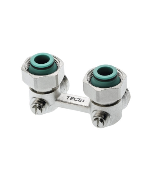 Запорно-присоединительный узел TECE 3/4" EC x 3/4" EC для нижнего подключения радиаторов, угловой 8740436