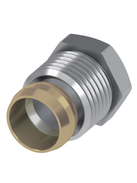 Соединение концевое ТЕСЕ для угловых патрубков 15x1/2"НР 717501