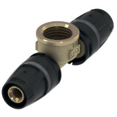 Тройник TECElogo-Push 16 x Rp 1/2" x 16 с внутренней резьбой, латунь 8610402