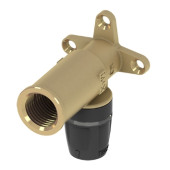 Уголок TECElogo-Push 16 мм х 1/2" с настенным креплением удлиненный, латунь 8620008