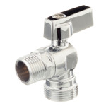 Кран шаровой 3/4 НРх1/2 НР к бытовой технике мини угловой Valtec VT.392.N.05