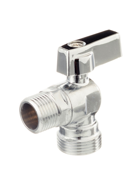 Кран шаровой 3/4 НРх1/2 НР к бытовой технике мини угловой Valtec VT.392.N.05