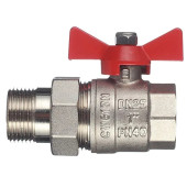 Кран шаровой Valtec BASE 1/2' ВН ручка бабочка с полусгоном VT.227.N.04