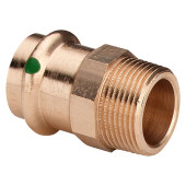 Соединительный элемент 15x1/2"НР Viega Sanpress 2212, бронза 105044