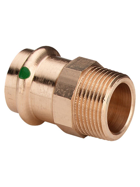 Соединительный элемент 15x1/2"НР Viega Sanpress 2212, бронза 105044