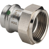 Муфта пресс 15х1/2"ВР с накидной гайкой и плоским уплотнением Viega Sanpress Inox 2363, нерж. сталь 437572