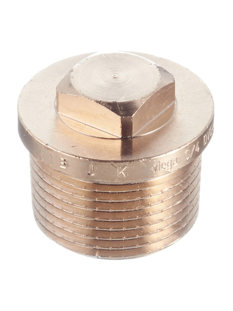 Заглушка с квадратом 3/4" НР Viega бронза 320089