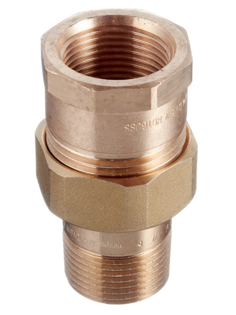 Разъемное соединение 1/2" ВР/НР Viega с плоским уплотнением бронза 271374