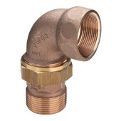 Разъемное соединение угловое 1/2"ВР-НР с плоским уплотнением, бронза Viega 348663