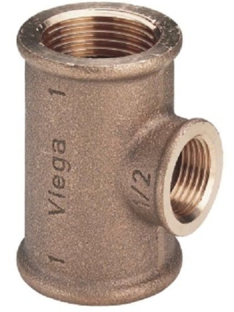 Тройник 3/4"х1/2"х3/4"ВР Viega бронза 264468