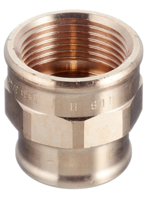 Муфта переходная 1"х3/4" ВР-ВР Viega бронза 266356