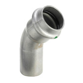 Отвод 45° 22мм Впр-Нпр Viega Sanpress Inox с SC‑Contur, модель 2326.1, 435400