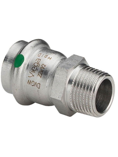 Муфта переходная 18x1/2"НР Viega Sanpress Inox 2311, нерж. сталь 436469