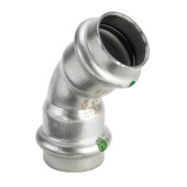 Отвод 45° 18мм В-В Viega Sanpress Inox с SC‑Contur, модель 2326, 435783