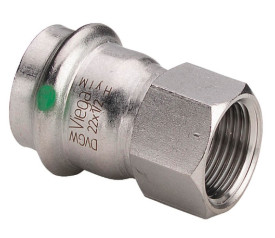 Муфта пресс 15х1/2"ВР Viega Sanpress Inox 2312, нерж. сталь 436575