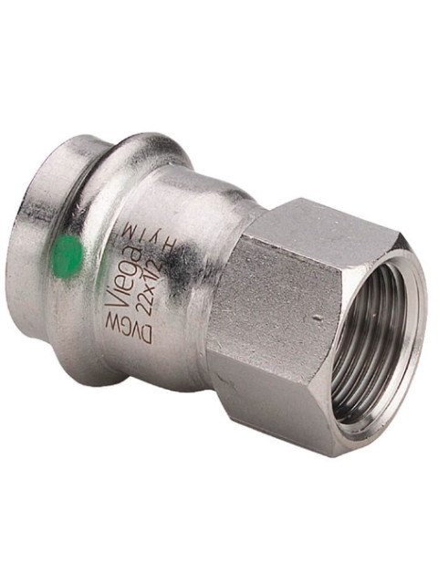 Муфта пресс 18х3/4"ВР Viega Sanpress Inox 2312, нерж. сталь 436605