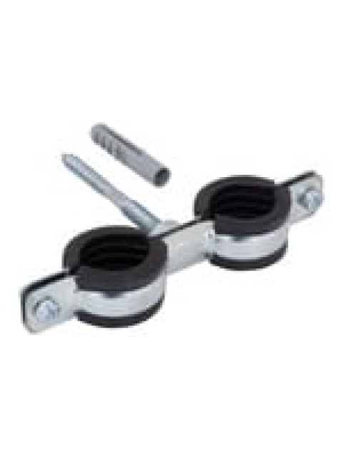 Двойной хомут BIS Cobra с epdm 1/2" М8 20-24+винт/шуруп М8х80мм+дюбель, Walraven 0802124