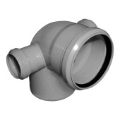 Отвод с двумя патрубками Sinikon 110х50х87°, серый 556003.R