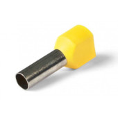 Наконечник-гильза двойная DKS 14 мм с изолир. фланцем 6 кв. мм. НШвИ2, желтый (100шт) 2ART5082