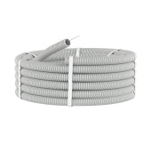 Труба гофрированная ПВХ 20мм лёгкая с протяжкой серая 100м, DKC 91920 