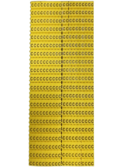 Onka Маркировка кабеля "C" желтый (4,0…6,0 мм.кв.) 9960 (уп. 400шт) on1150121