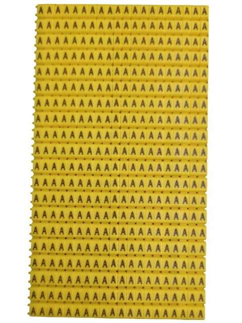 Onka Маркировка кабеля "A" желтый (1,5…2,5 мм.кв.) 9911 (уп. 400шт) on1150072