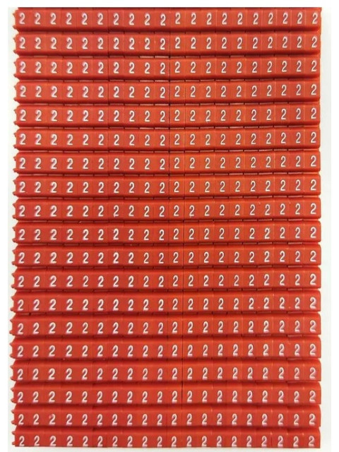 Onka Маркировка кабеля "2" красный (1,5…2,5 мм.кв.) 9896 (уп. 400шт) on1150057