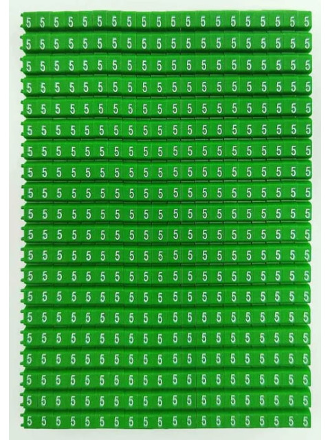 Onka Маркировка кабеля "5" зеленый (1,5…2,5 мм.кв.) 9899 (уп. 400шт) on1150060