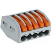 Клемма WAGO 5-проводная 0,08-2,5 мм с рычажком 222-415