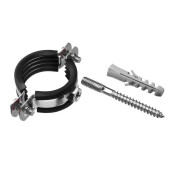 Хомут Uni-Fitt 1 1/2" (47-52) метал. с резиновым уплотнителем, шпилькой и дюбелем 850U6800
