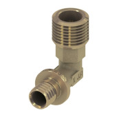 Уголок соединительный TECEflex 16 x R 1/2" с ниппелем, латунь 767516