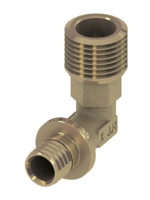 Уголок соединительный TECEflex 20 x R 1/2" с ниппелем, латунь 767520