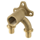 Тройник угловой TECEspring AX 16 x 1/2" x 16 с настенным креплением удлиненный 768625S