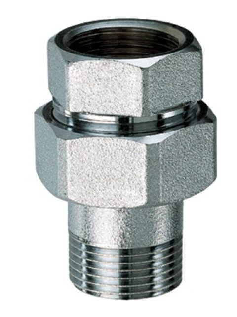Прямой разъемный фитинг FAR 1/2"(ВР-НР) хром FC 5150 12
