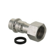 Соединитель с накидной гайкой Valtec 15 х 1/2" нержавеющая сталь VTi.908.I.001504