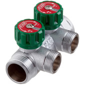 Коллектор регулируемый FAR 1"ВР 2 отвода 3/4"НР, евроконус FK 3821 134