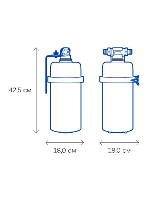 Корпус магистрального фильтра Аквафор Викинг Миди 300 3/4" 212574-1