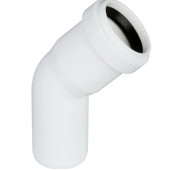 Отвод канализационный 32х45° Ostendorf белый 559320