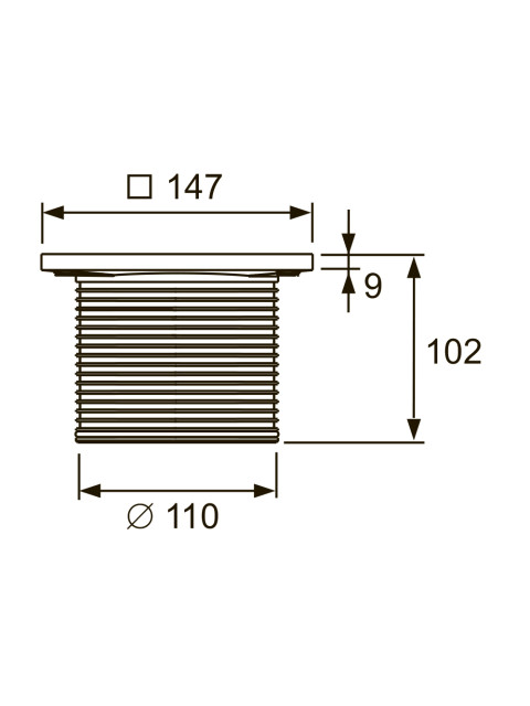 Декоративная решетка TECEdrainpoint S 150 мм в пластиковой рамке с монтажным элементом 3660003-1