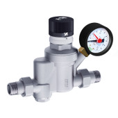 Редуктор с фильтром FAR 1/2"(НР-НР) 600 мкм, с манометром FA 2883 12