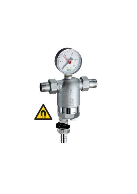 Фильтр FAR 3/4"(НР-НР) 100 мкм с манометром и магнитной вставкой FA 39F4 34100