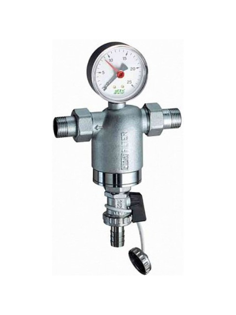 Фильтр FAR 1/2"(НР-НР) 100 мкм с манометром FA 3944 12100