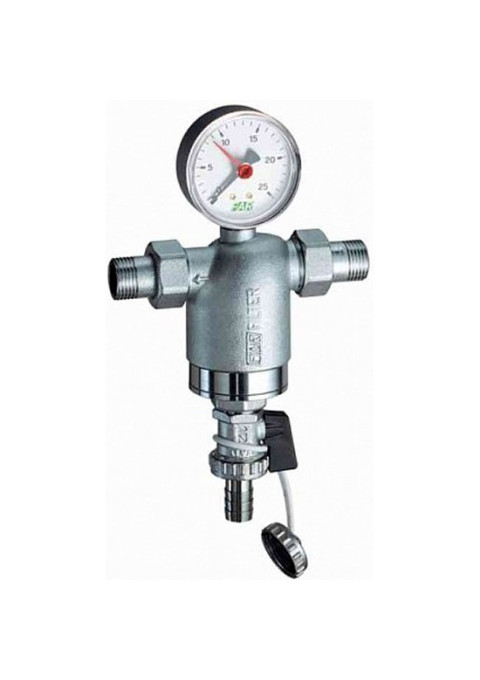 Фильтр FAR 1/2"(НР-НР) 100 мкм с манометром FA 3944 12100