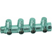 Коллектор запорный FAR 1"ВР 4 отвода 3/4"НР FK 3873 134