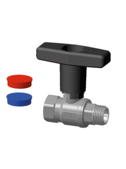 Кран шаровый FAR 3/4'ВР-НР высокий черный FS 3097 M34C