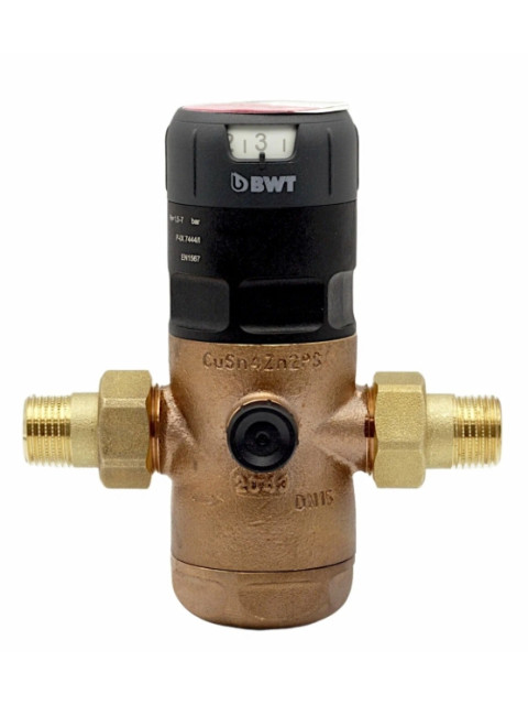 Редуктор давления BWT D1 Red 3/4" мембранный для ХВС/ГВС, бронза 125300284
