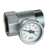 Вставка FAR 1"(НР-ВР) с термометром хром FK 3432 1