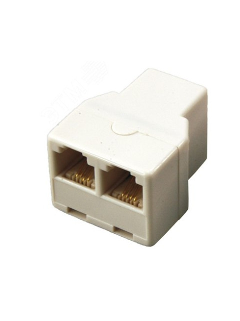 Телефонный двойник RJ-14(6P4C) (гнездо - 2 гнезда), REXANT 03-0032 