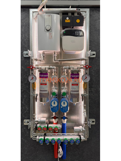 Коллекторный узел в квартиру. Сантехниша "Комфорт+ 1/2"-1